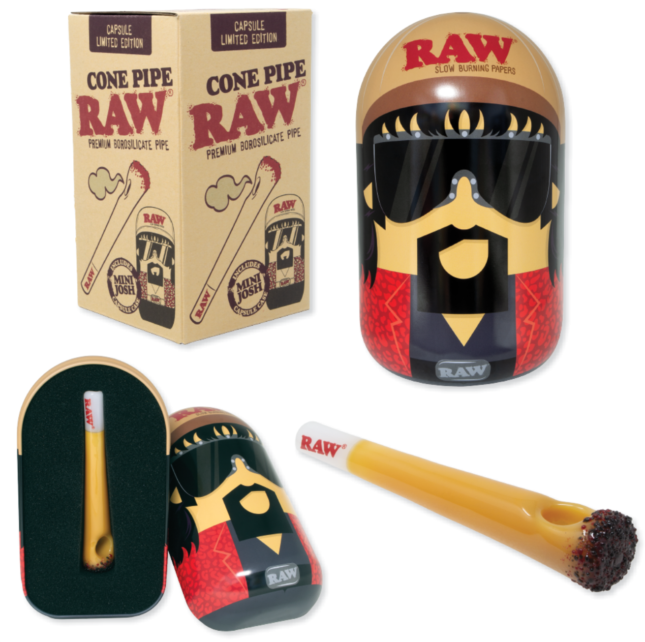 RAW Cone 5" Hand Pipe + Collectable Tin